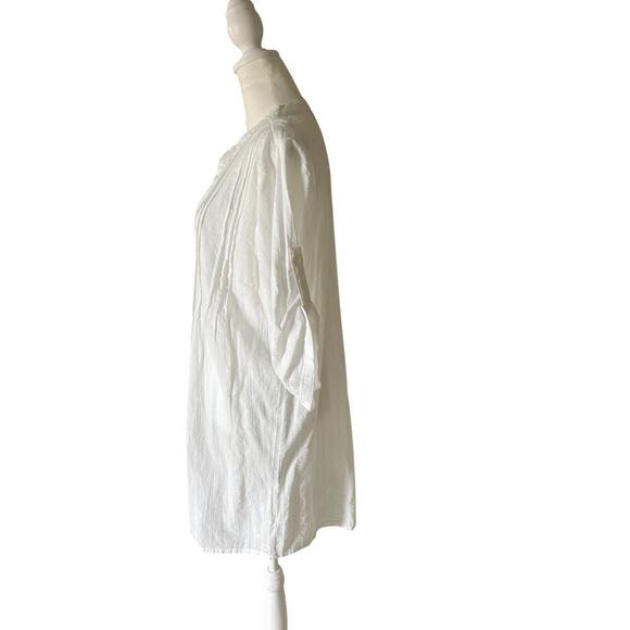 Club Z Collection White button front beach coverup size M - Picture 2 of 11